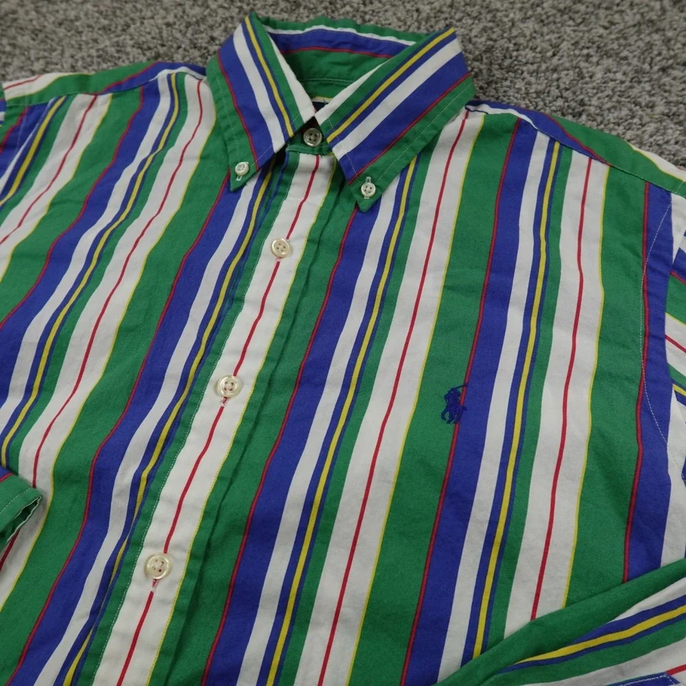 Ralph Lauren Shirt Mens M Serape Western Cowboy Pony Long Sleeve Button Up‎ 90s